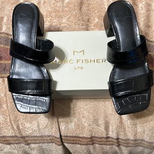 Marc Fisher Black Sandals Black with Block Heel Size 6